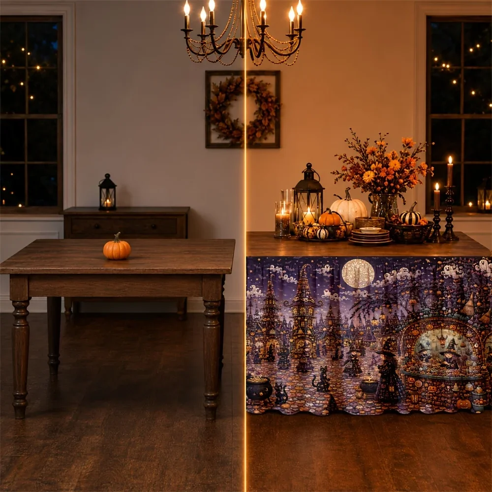 Table skirt / tableskirt - Halloween theme - Fantasy Night Market