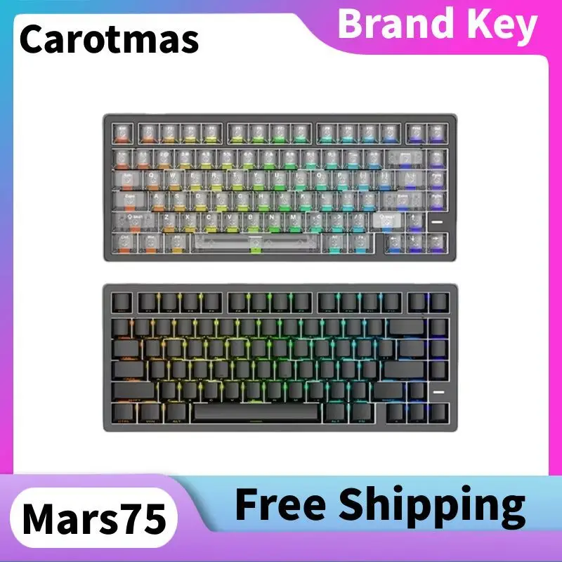 

Irok Carotmas Mars75 75Pro 8000HZ Wired Mechanical Axis Gaming Keyboard RT 0.001mm 256KHZ Scanning Rate Wired Gaming Keyboard