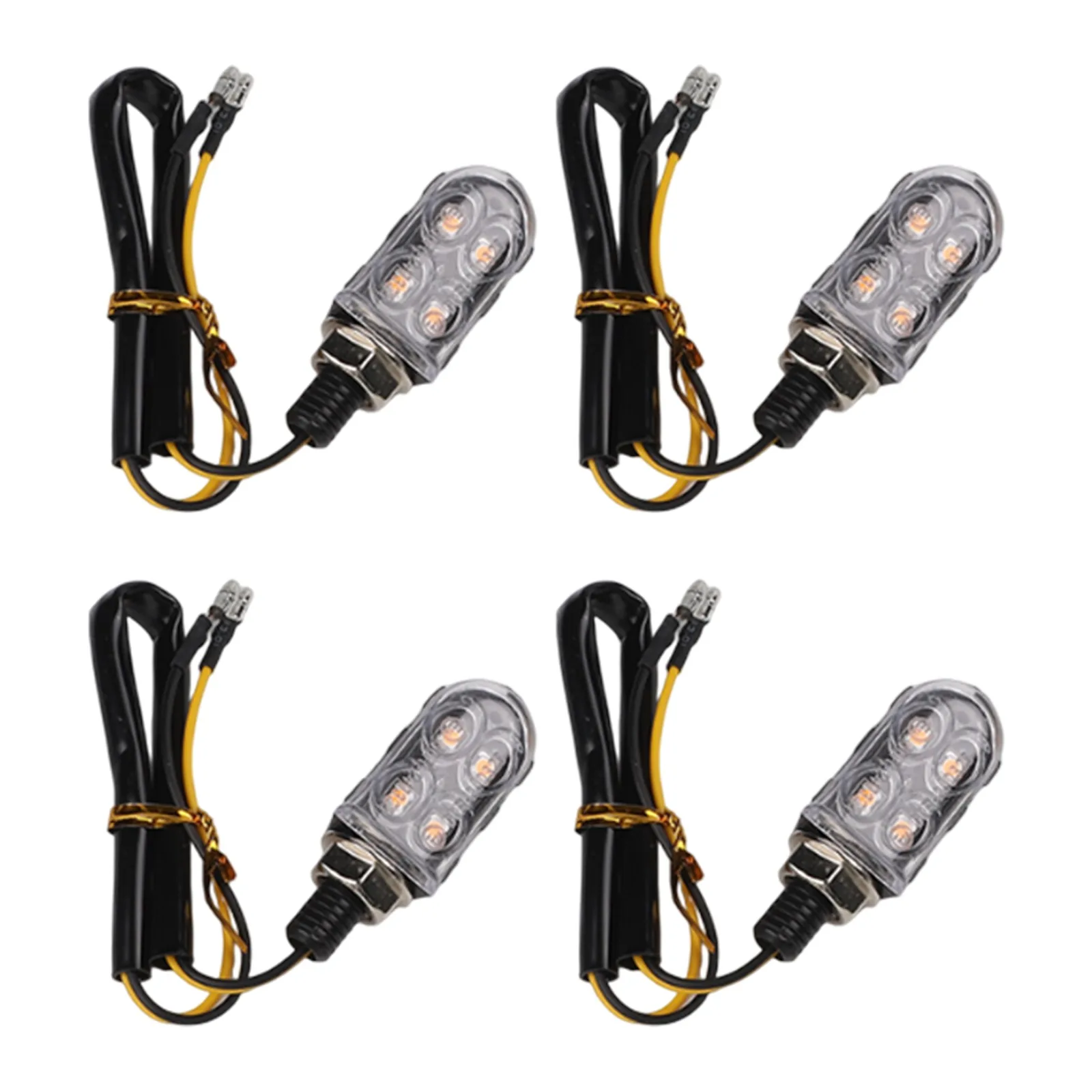 Road Use Motorcycle Safety Clear Lens LED Blinker Indicator Compact Design Motorcycle Turn Signals for mini LED Signal