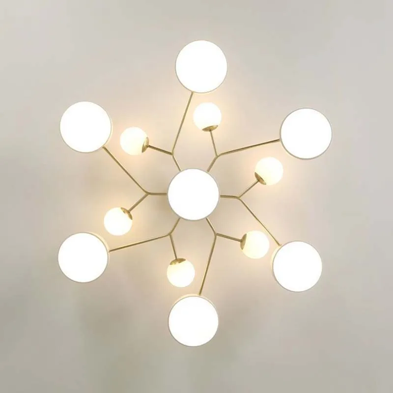 Nordic new popular living room hall main light modern simple atmosphere high sense super bright ceiling chandelier