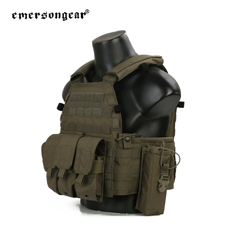 Imagem -04 - Emersongear Lbt 6094a Estilo Placa Transportadora com Bolsas Colete Tático Equipamento de Proteção Caça Combate Náilon Em7440