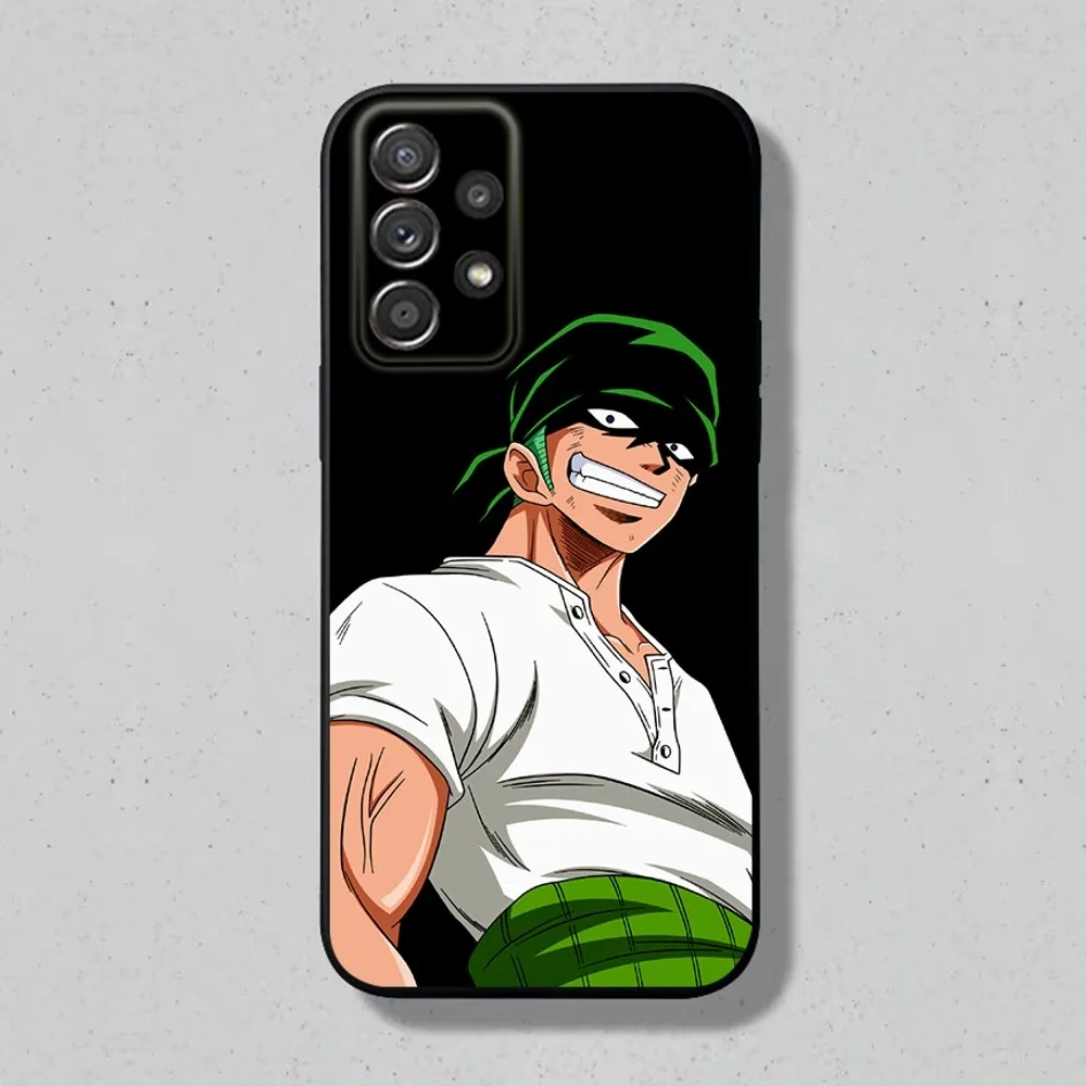 R-Roronoa Z-Zoro One P-Piece Phone Case For Samsung S24,S23,S22,S21,S20,S10,S10E,S9 Plus FE Note 20 Black Cover Shell