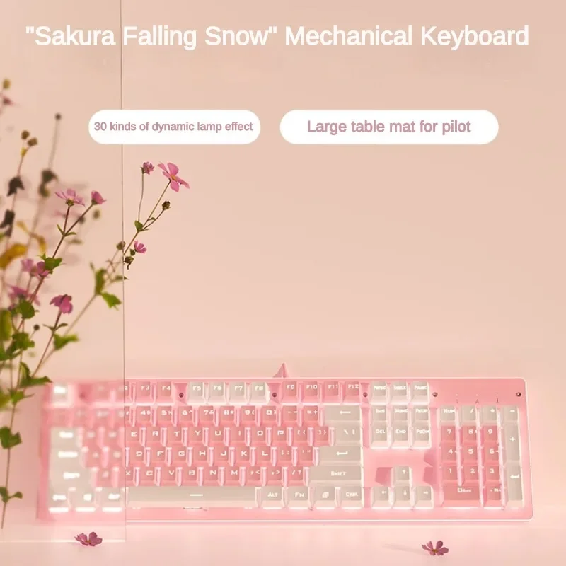 EWEADN Mechanical Keyboard Ergonomic Adjustable Tripod Metal Material Panel Office Feel Comfortable Laptop Accessories Girl Gift