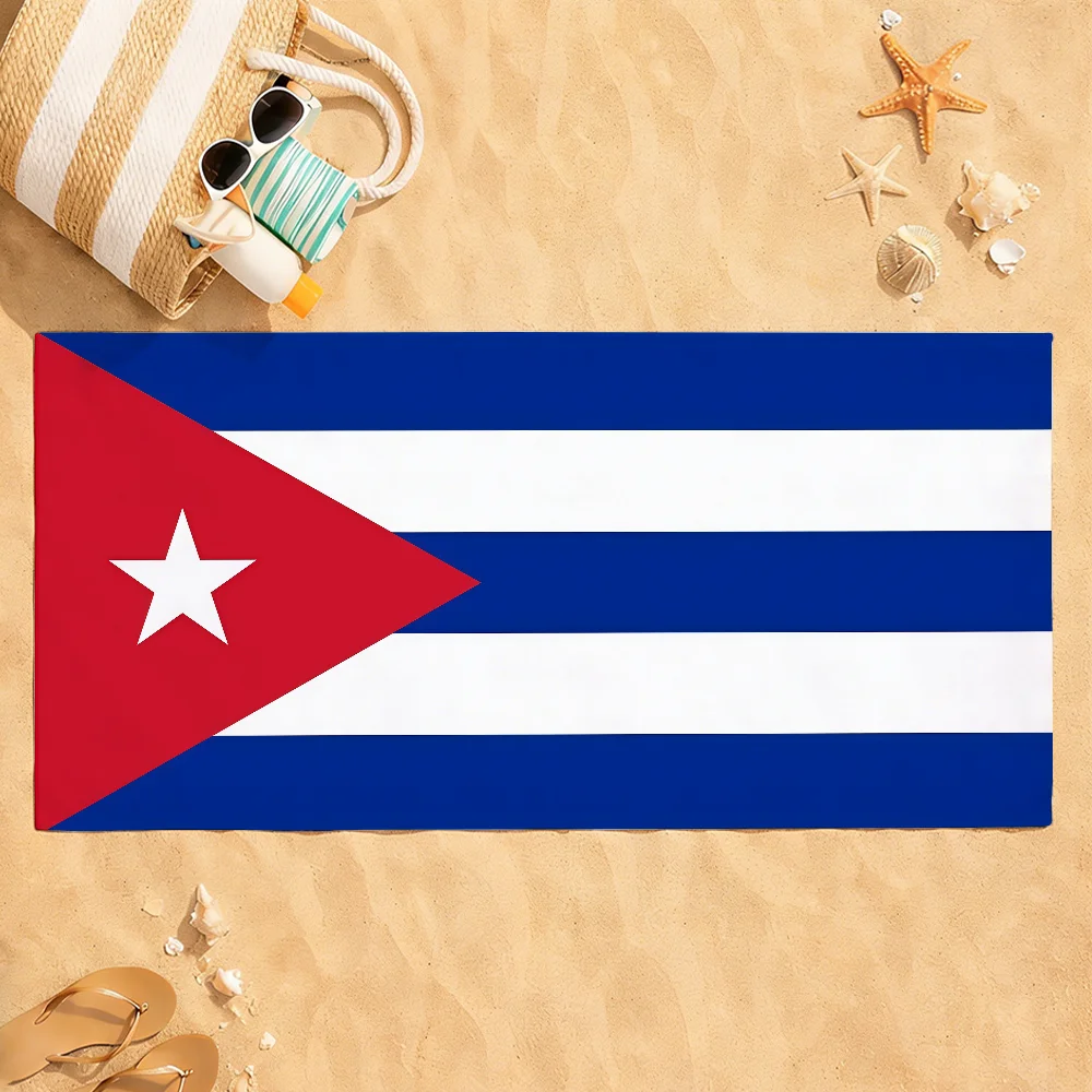 Flag Cuba Towel For Beaches Yoga Studios Gyms Hot Springs Swimming Pools And Picnics