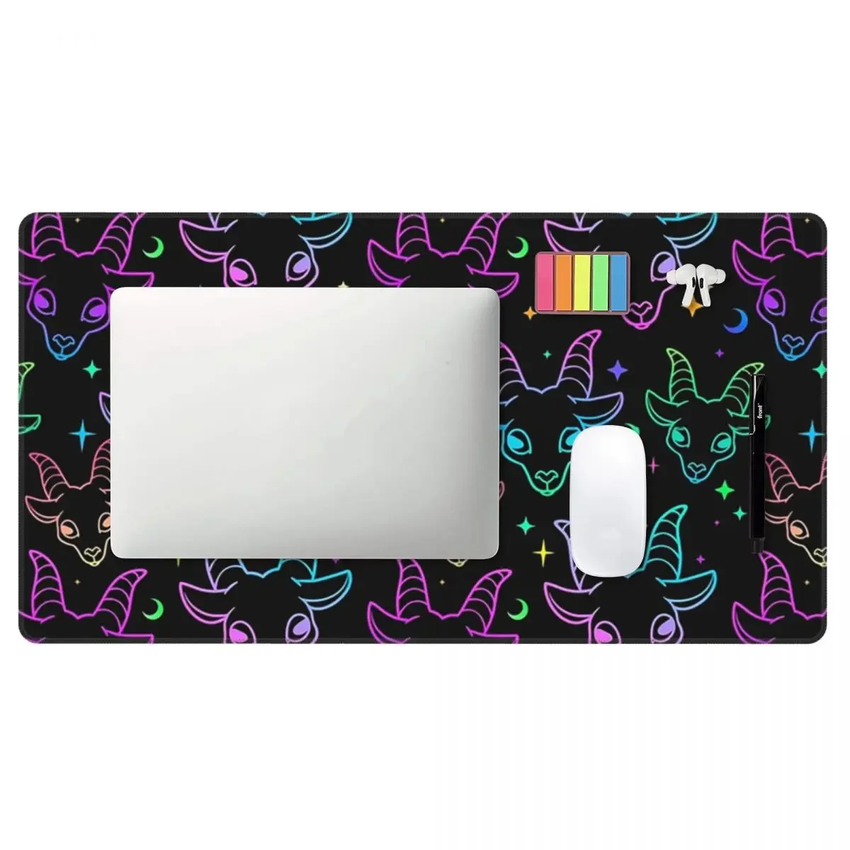 Large Mouse Pad Little BaphometPastel Goth Kawaii Pastel Creepy Gamer PC Laptop Mats Keyboard Accessories Desk Mat