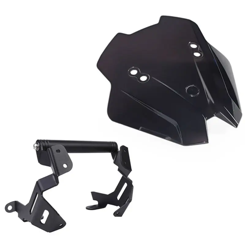 AEA6-Motorcycle Windshield Airflow Deflector + Phone Navigation Bracket For Honda Cb750 Hornet 2023-2024