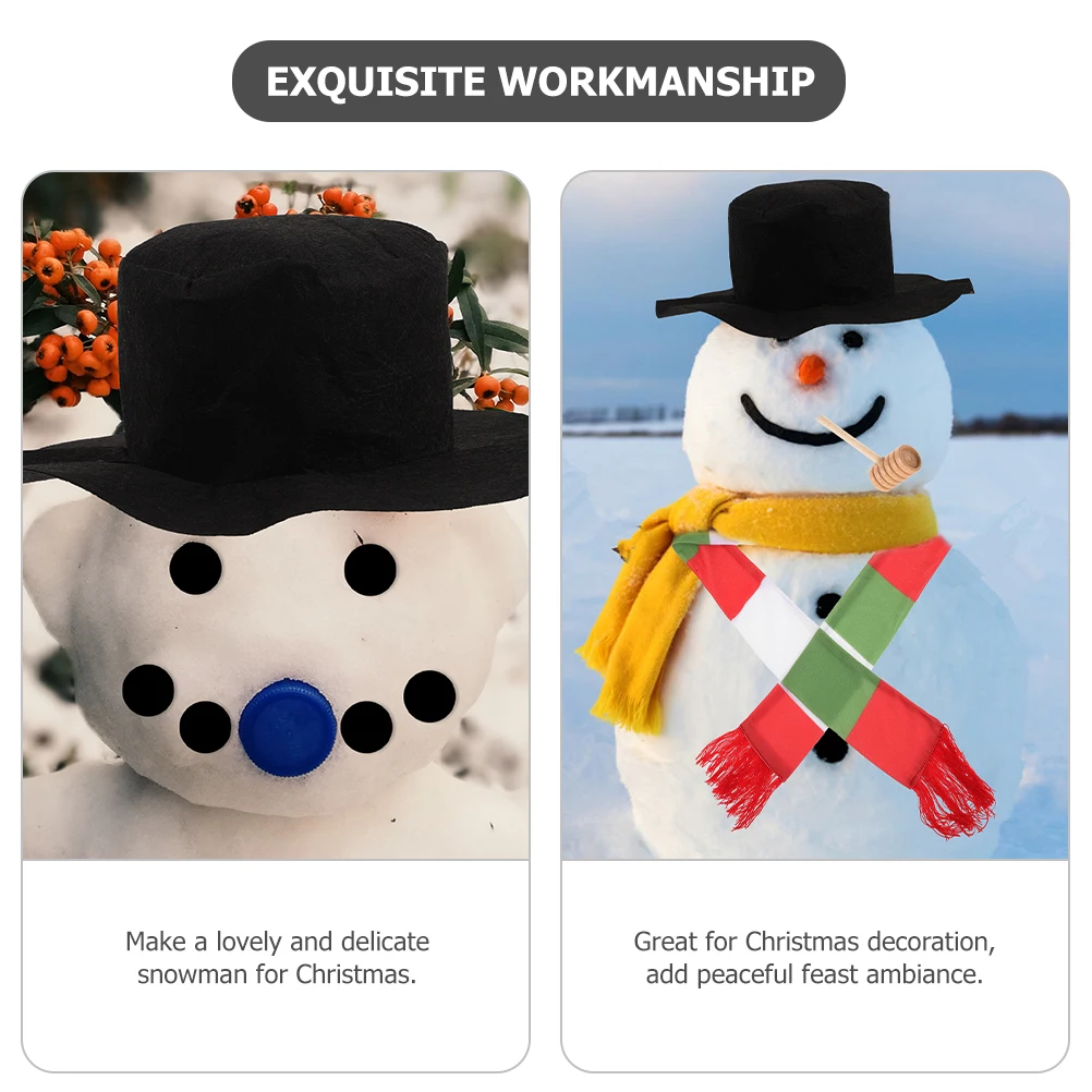 

1Set Snowman Decoration Prop DIY Snowman Dressing Kit Christmas Gift Family Outdoor Winter Activity Festive Prop