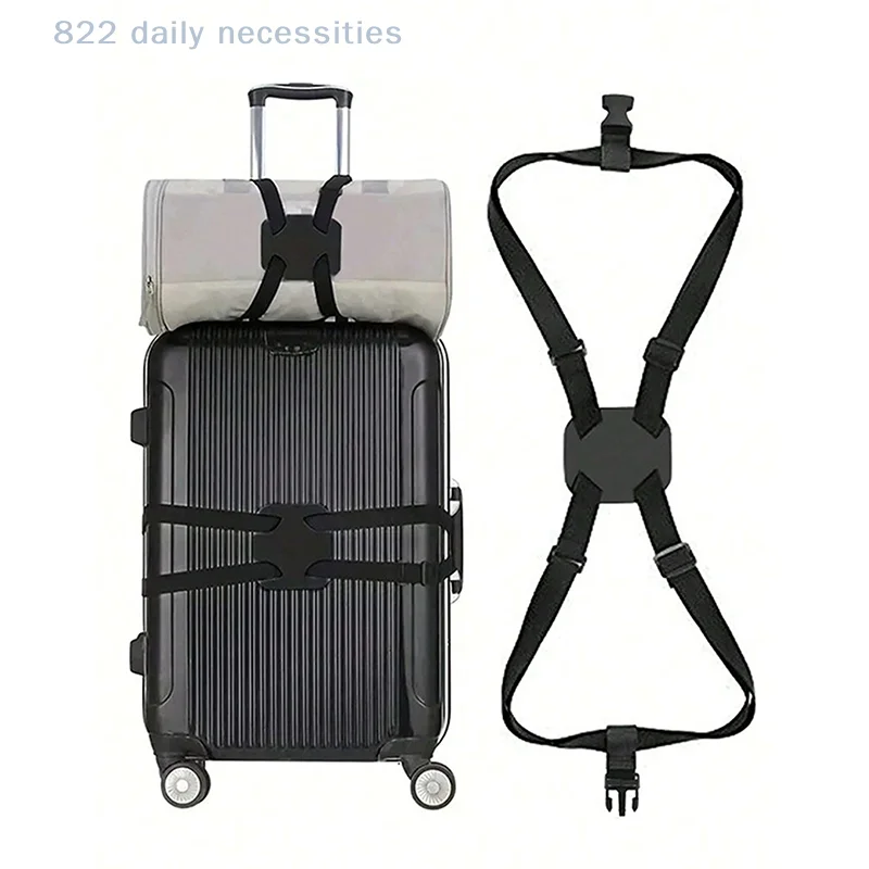 1PC Adjustable Luggage Strap Elastic Suitcase Tie Strapping Tape Luggage Fixing Strap Secure Anti-theft Bundling Belt For Travel