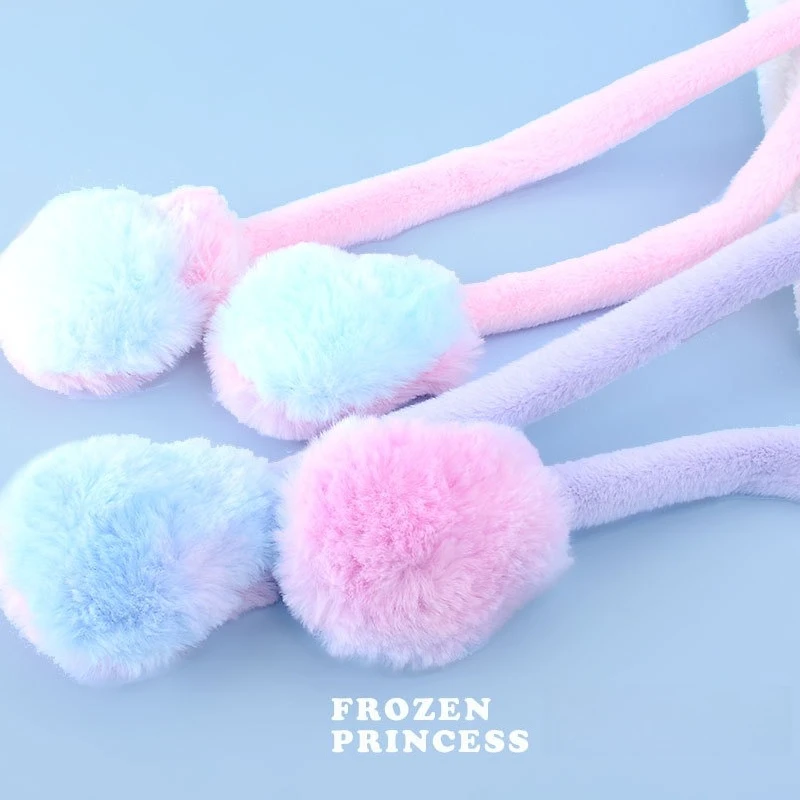 Disney girls earmuffs in autumn and winter warm plush children's ears warm ears ears earmuffs can move girls to prevent cold