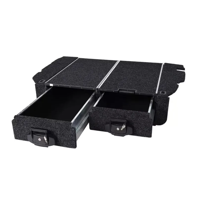 Factory Selling Car Camping Out Drawers Storage with Large Capacity Pickup Car Bed Tool Box Trunk Rear Cargo Drawer