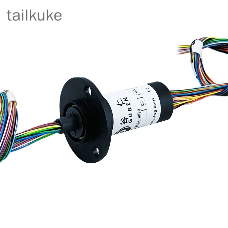 

Low-Power Miniature Cap-Type Slip Ring 22mm Outer Diameter Compact Conductive Slip Ring 36-Channel Rotating Wire Collector Ring
