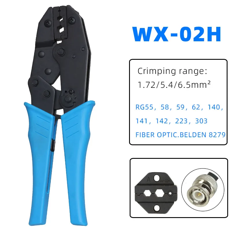 coaxial crimper for crimping RG58,RG59,BNC coax cable connectors RG8,RG213, RG55RG58 RG59 RG62 coaxial connector crimping pliers