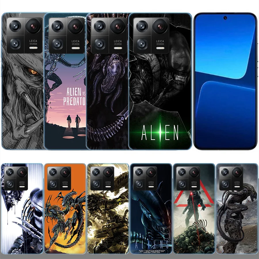 Alien vs Predator Прозрачный Роскошный чехол для телефона Xiaomi Mi 13 12 12T Pro 11 Ultra 11T 11i 10 10T 9 9T 8 Lite 6X 5X A3 CC9E A2 A1