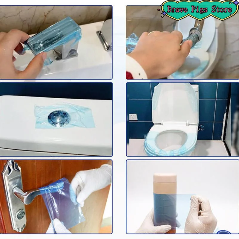 1 Roll Protective Film Plastic Tape Toilet Seat Pads Isolation Film Dirt-proof Isolation Membrane Tattoo Film Barrier Travel