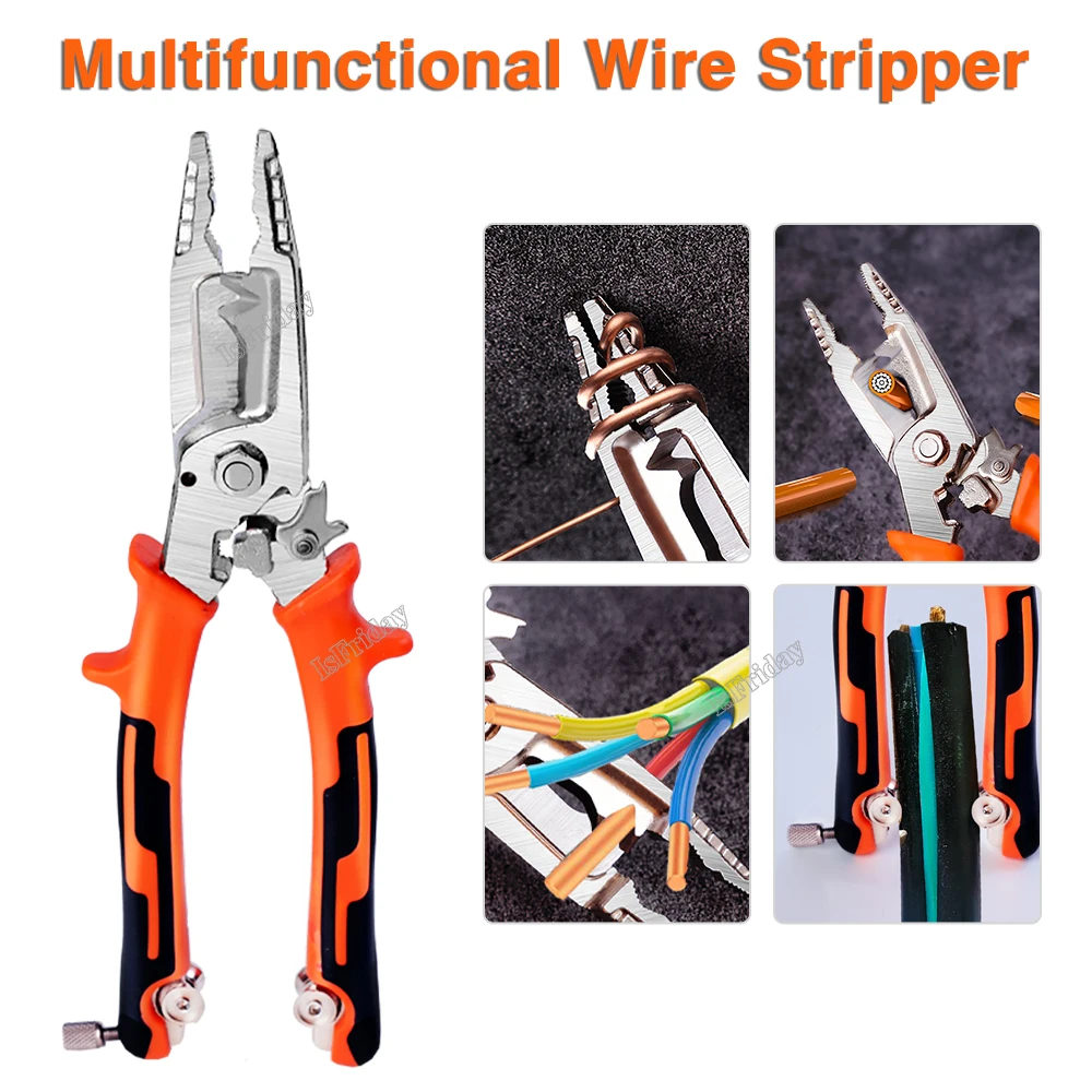 10 in 1 hand tool Multifunct Wire Stripper Heavy Duty Universal Pliers Wire Stripper Cable Cutter Terminal Crimping Hand Tool