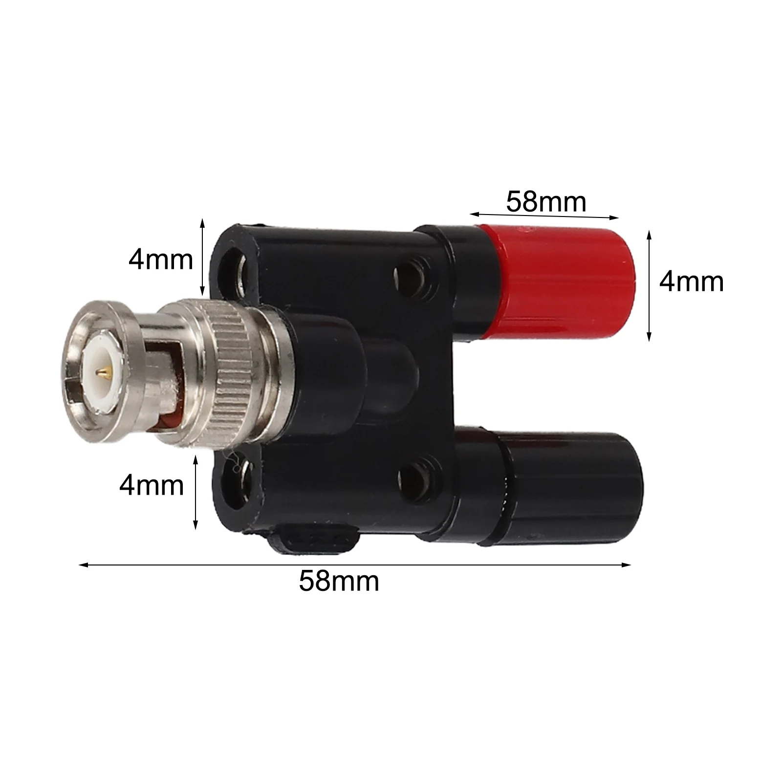 Audio Connections 4mm BNC Male Adapter Male To Female Connector Adapter Antenna Splitter Easy Installation ABS Plastic Shell