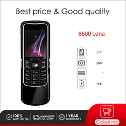 Original Unlocked 8600 Luna 2MP Camera Bluetooth Radio Mobile Phone Russian Arabic Hebrew Keyboard Made in Finland Free Shipping