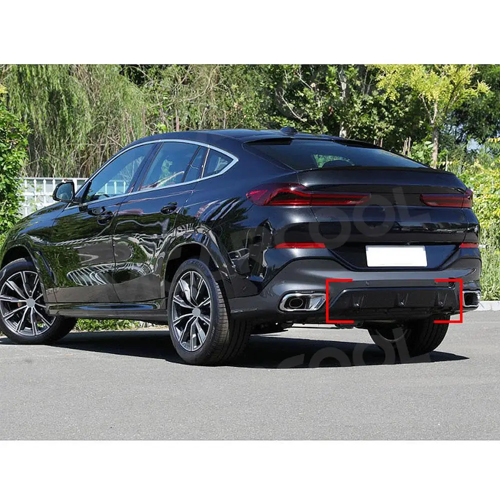 

ABS Gloss Black Rear Diffuser Bumper Chin Lip Spoiler For BMW X6 G06 LCI Sport 2023+ Bumper Guard Scratch Protector Car Styling
