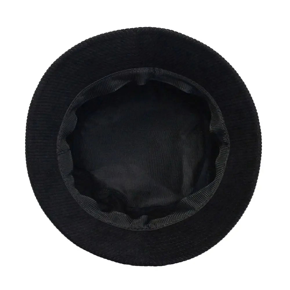 قبعة دلو مضلعة للرجال والنساء ، قبعة صياد دافئة ناعمة ، قبعة باناما غير رسمية قطيفة ، في الهواء الطلق