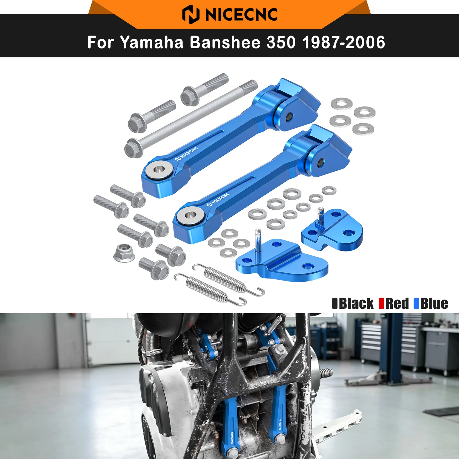 NICECNC For Yamaha Banshee 350 YFZ350 1987-2006 Motor Mounts Set Aluminum ATV Accessories  Replaces 2GU-21314-00-00