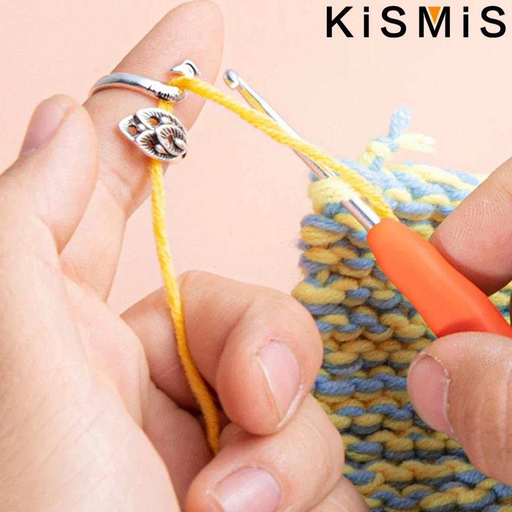 1 قطعة قابل للتعديل الحياكة البنصر كشتبان الغزل دليل ل الكروشيه اليدوية الحرفية 3 أنماط مجوهرات اكسسوارات