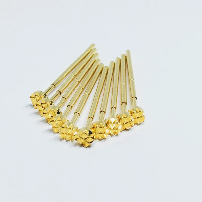 P100-H P100-H2 PCB Test Spring Test Pin Probe TestTool 33.35mm 1.36mm 1.50mm Nickel Plating Gold Plating Serrated Needle Pogopin