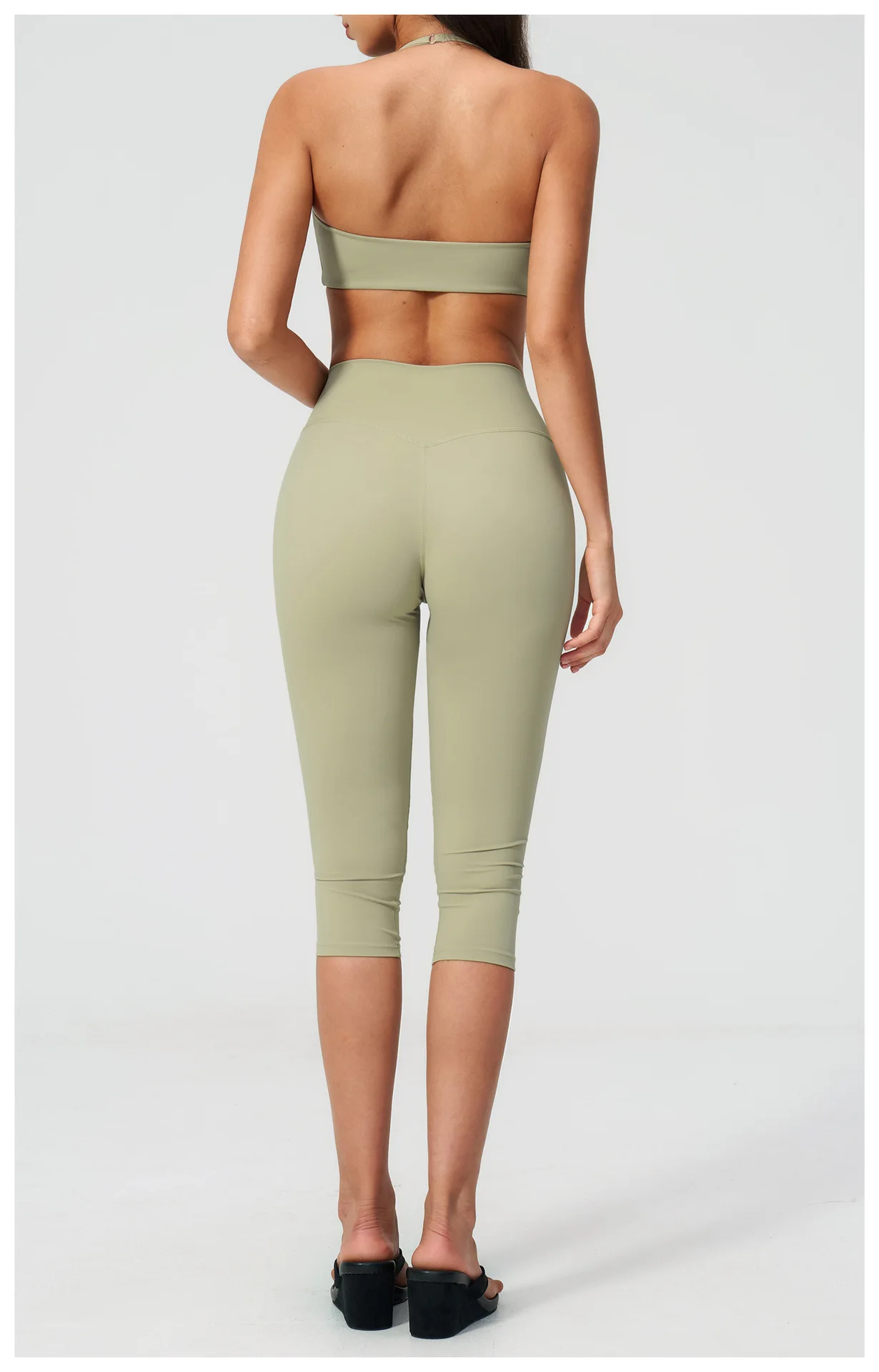 Women Tracksuit Yoga Set 2PCS Sports Set Short Sleeve Fitness Outfits Workout Clothes Running Capri Pants Gym Suit Athletic Wear
