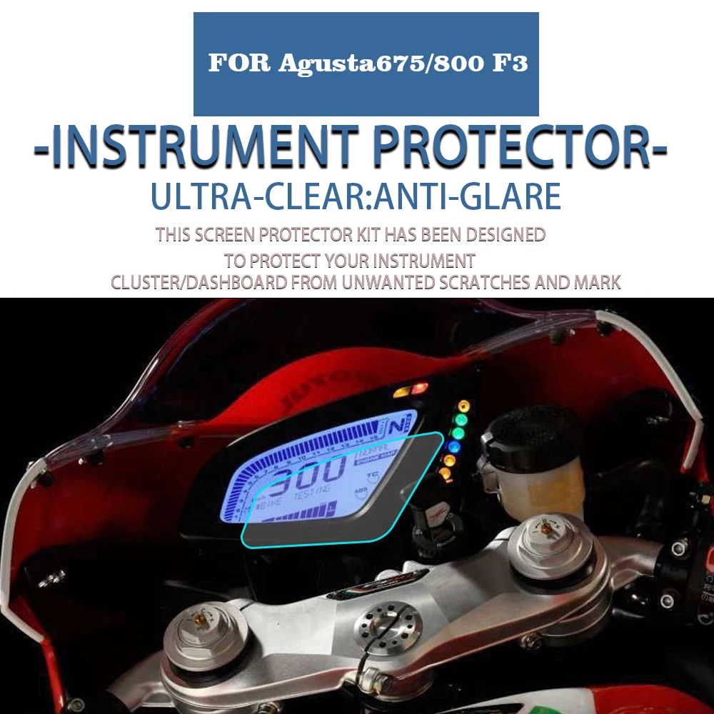 Motorcycle Cluster Scratch Protection Film Cluster Screen Protector Instrument Film MV Agusta 675 Agusta 800 F3