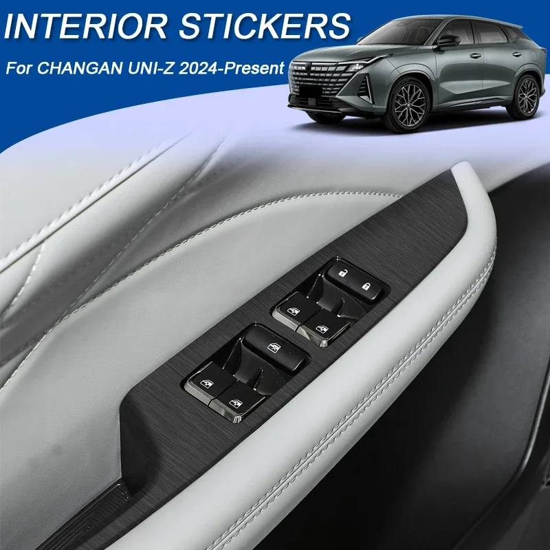 

Car Carbon Interior Sticker Auto Lifting Window Panel Decal For CHANGAN UNI-Z 2024-Present LHD Gear Inner Door Protective Film