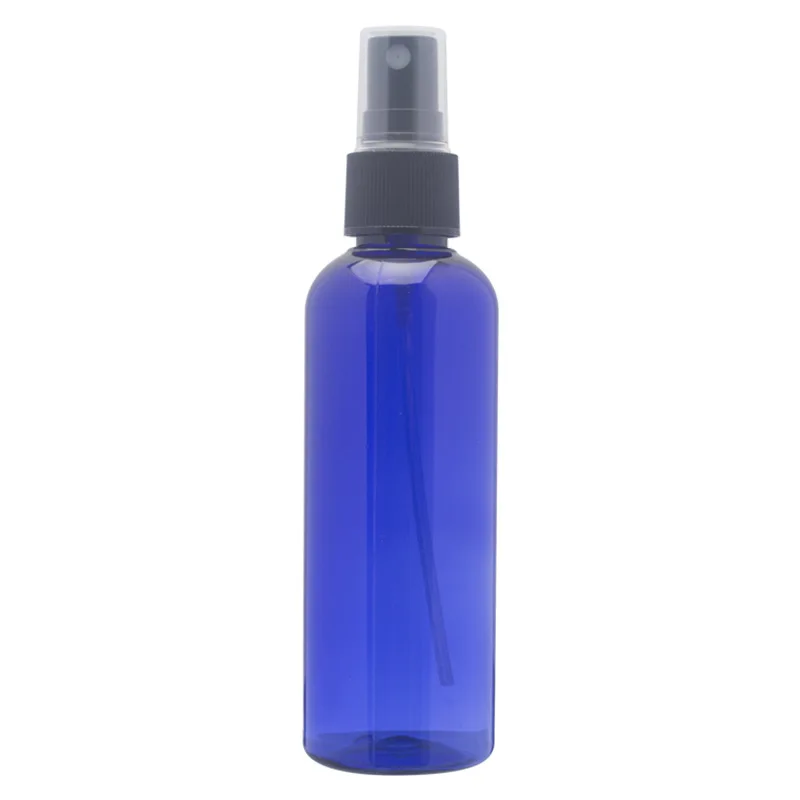 200 X 100ml Blue Empty Plastic Refillable PET Spray Bottles w/Fine Mist Atomizer Sprayers for DIY Cleaning, Travel & Beauty Care