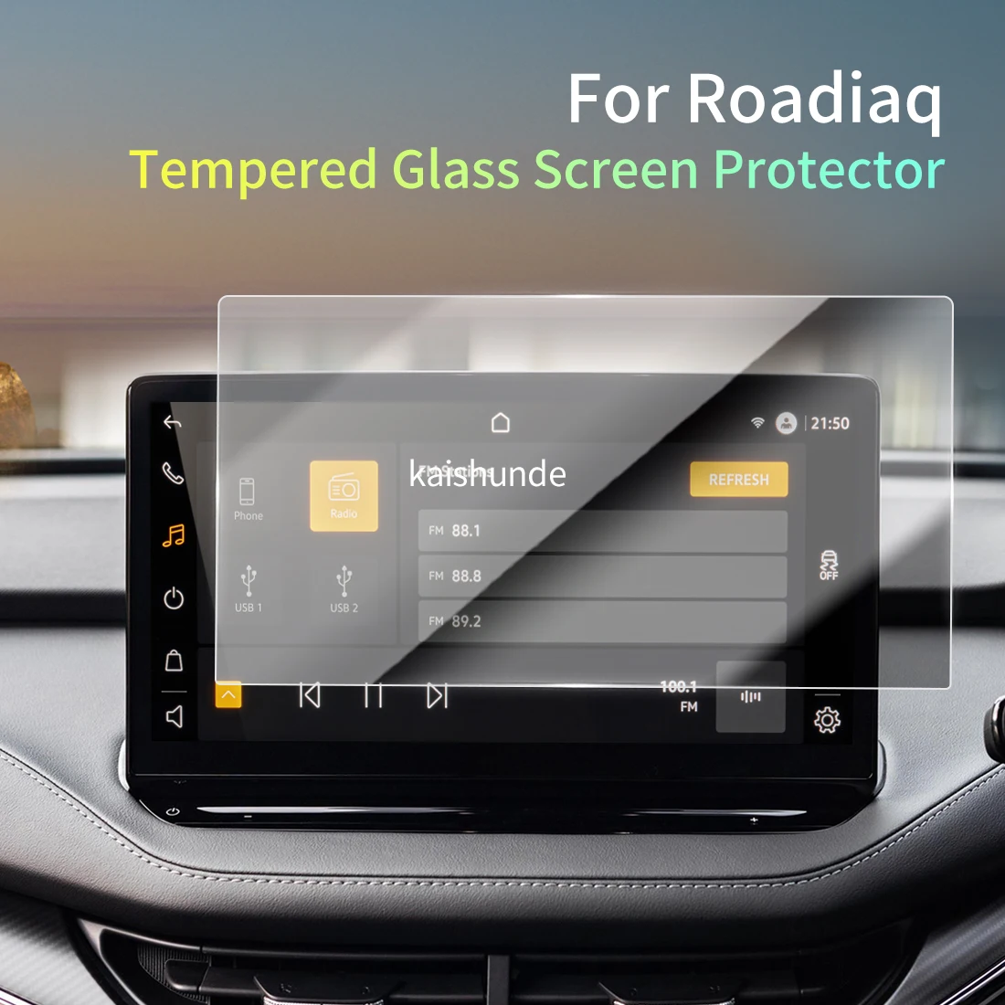 

Car Stickers Meters Protector For25 skoda Roadiaq Tempered Glass Protective Film Display Navigation Vehicle