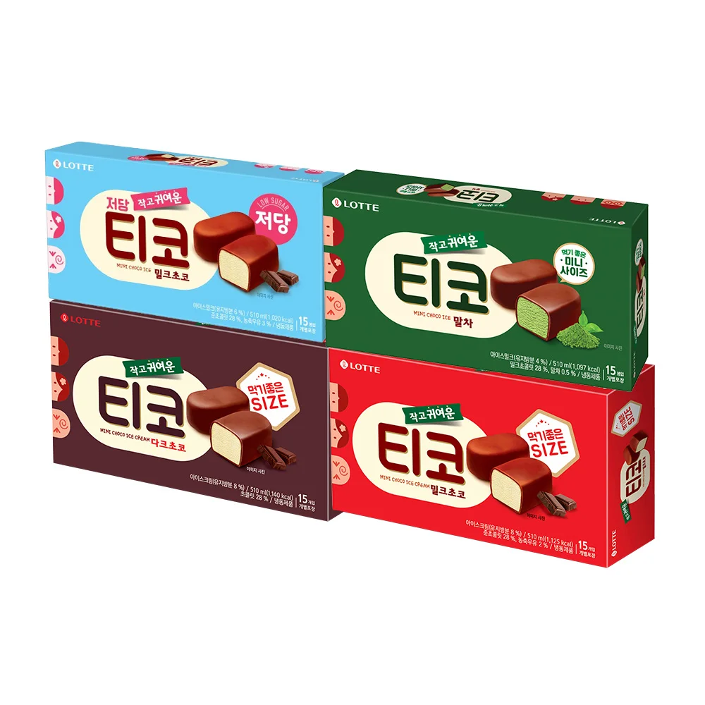 Chocolate con Leche Lotte Food Bajo en Azúcar Tico 510ml X 1+Chocolate con Leche Tico 510ml X 1+Tico Matcha 510ml X 1+Chocolate Negro Tico 510ml X 1