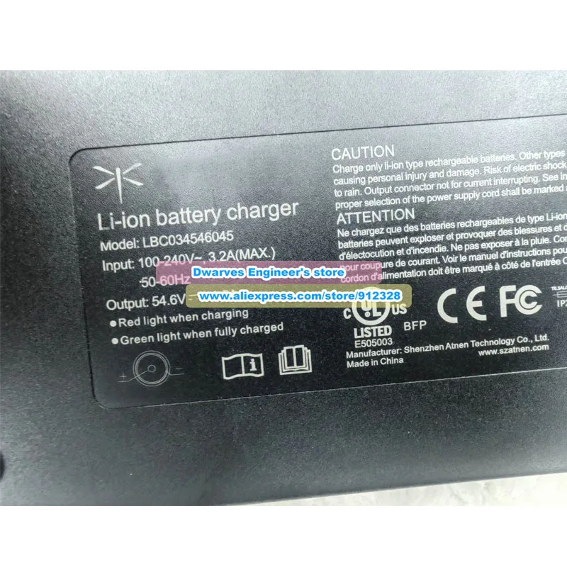 محول تيار متردد أصلي 54.6 فولت 4.5 أمبير LBC034546045 لإمداد الطاقة D-FLY مستدير مع شاحن 1 دبوس