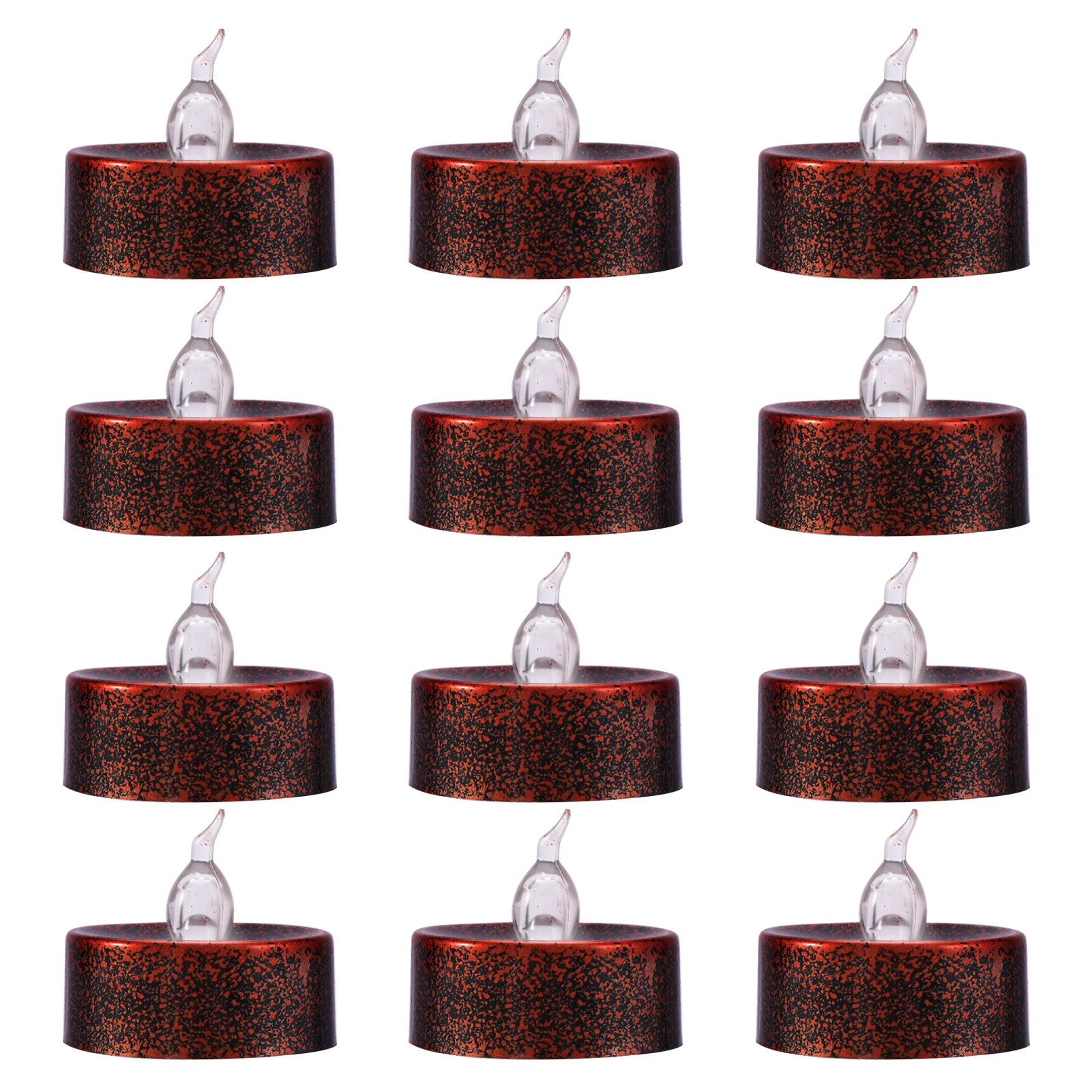 12 قطعة وامضة Led Tealight شمعة محاكاة بطارية تعمل لهب أقل حفلة داخلي واقعية ديكور الزفاف طويلة الأمد