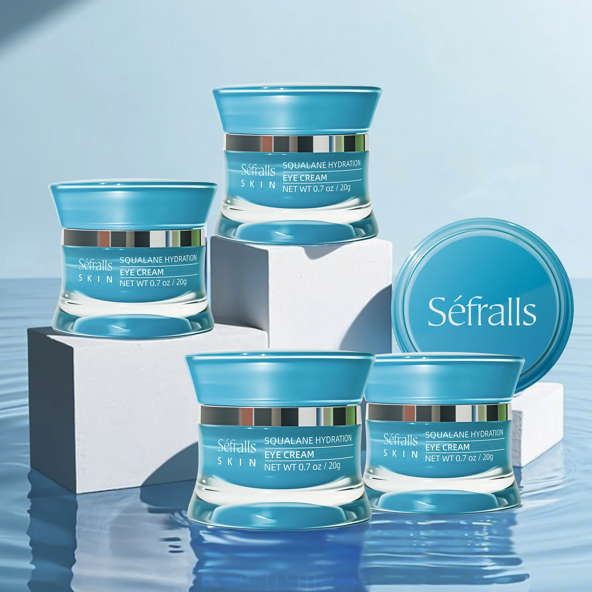 Séfralls Snatch 5 Pcs of 20g Plant Squalane Hydrating Eye Cream! Vanish Dark Circles & Puffiness Now! Make up