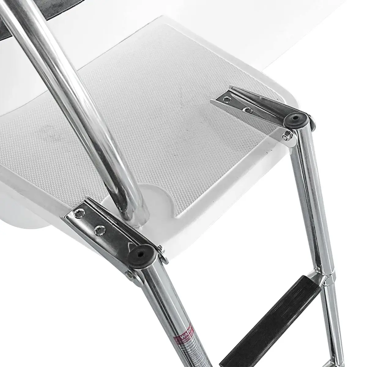 Budget-Friendly-Stainless Steel Marine Ladder with Folding and Telescoping Features, Boat Accessories, 4 Step