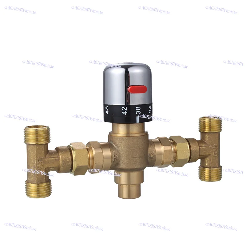 Plug-in-free brass automatic thermostatic switch valve Zero cold water one-way temperature control valve Low temperature