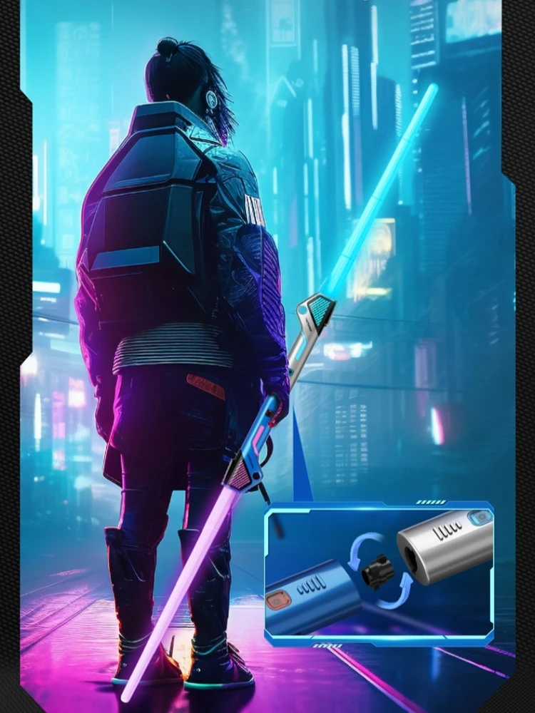 Épée lumineuse colorée pour enfants, jouets télescopiques, musique Laser, jouet de décompression rotatif 2 en 1, jouets légers pour enfants et adultes