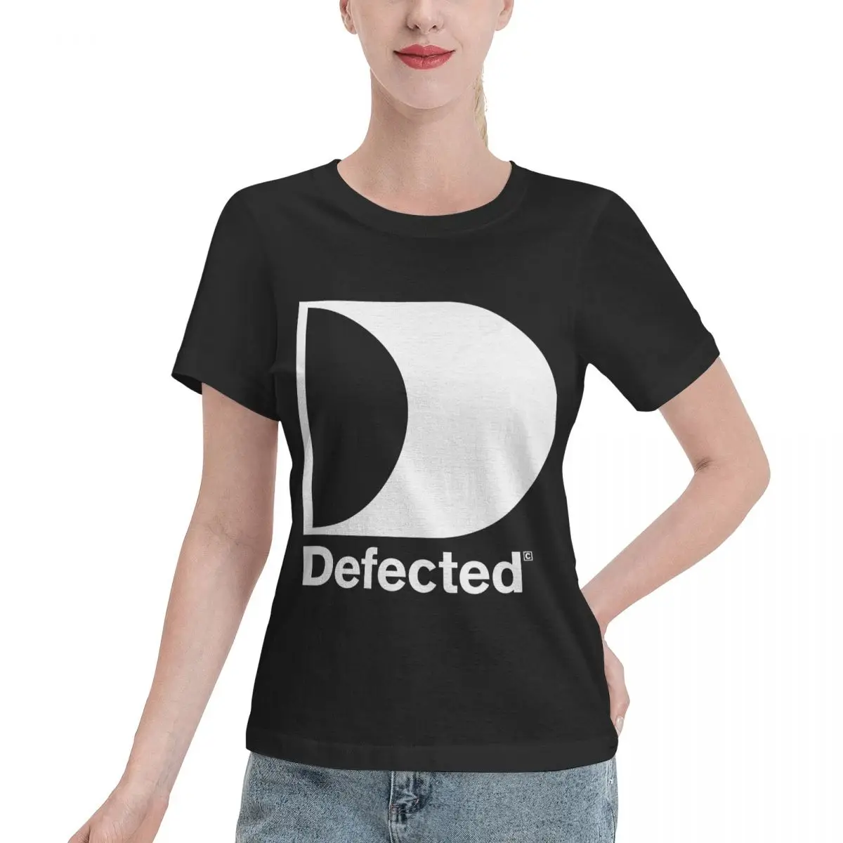 Go To Top Defected Records Rave Electronic Music Festival Women's T-shirt Summer Outfit Comfy Daily Top