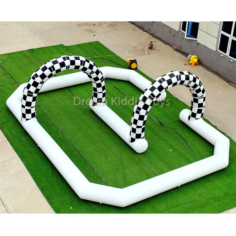 Custom PVC Kids Bumper Cars Outdoor Inflatable Race Track Arena Soft Play Inflatable Obstacle Course for Children