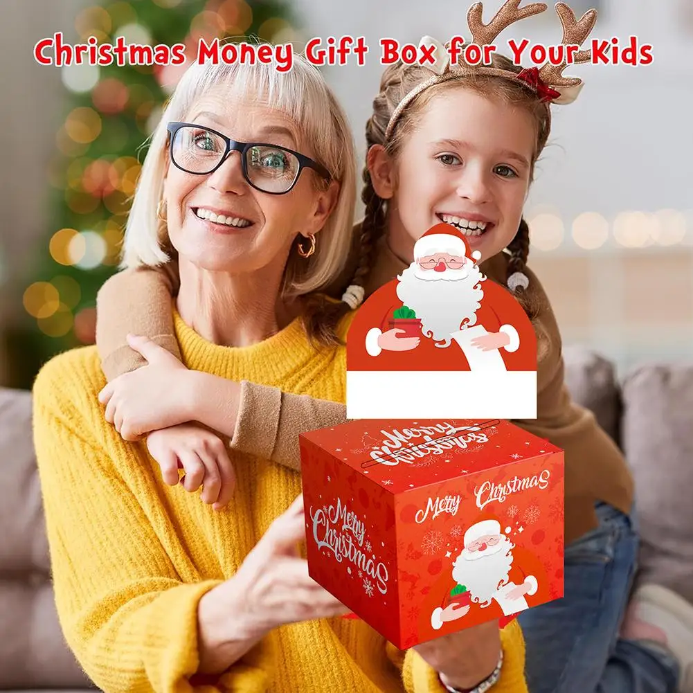 Merry Christmas Money Box For Cash Gift Pull Surprise Explosion Holder With Card Unique Diy Money For Birthday Party G3c1