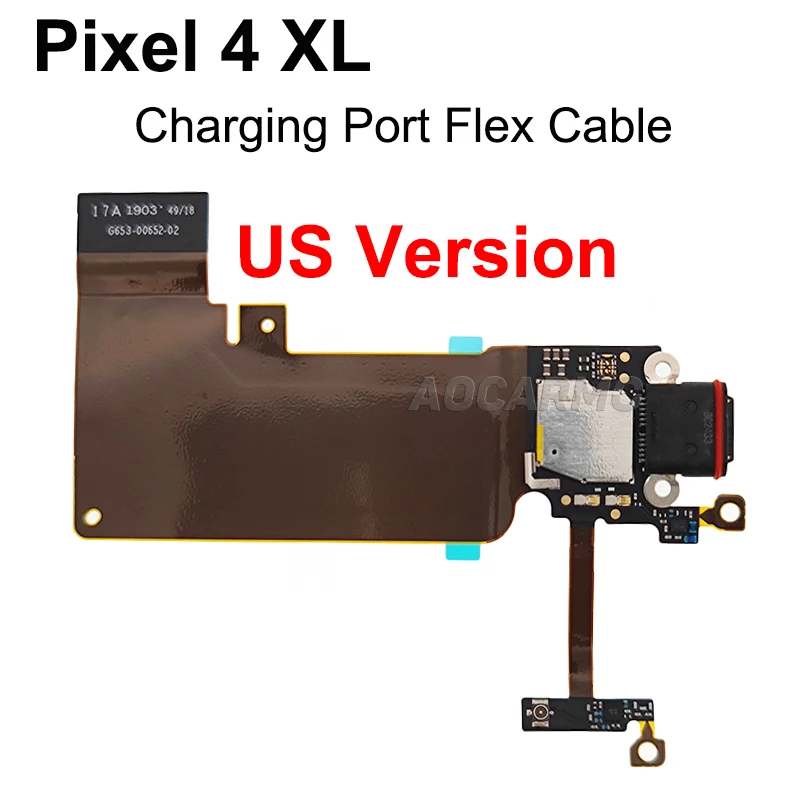 Aocarmo For Google Pixel 4 4XL XL Type-C USB Charger Dock Charging Port Connector Flex Cable