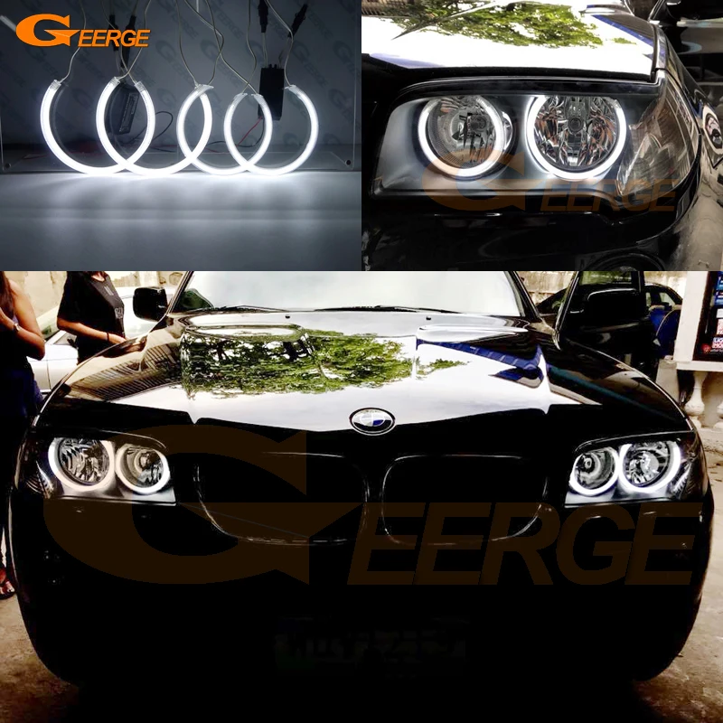 Excellent Ultra Bright CCFL Angel Eyes Halo Rings Kit Day Light For BMW E83 X3 Facelift 2007 2008 2009 2010 Halogen Headlight