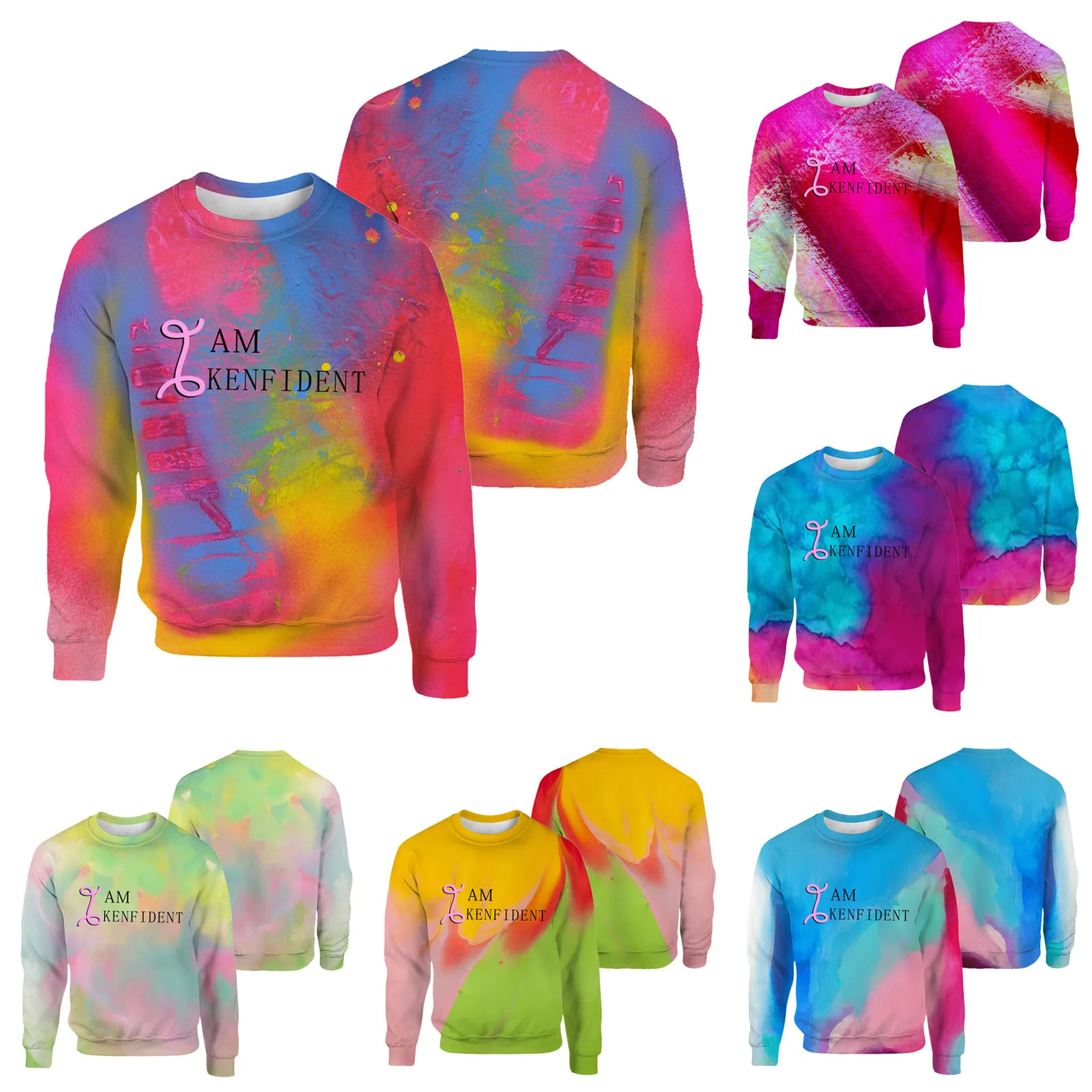 

Men Fashion Casual Relaxed Comfortable I Am Kenfident Printed Long Sleeve Hoodie Outdoor Casual Streetwear