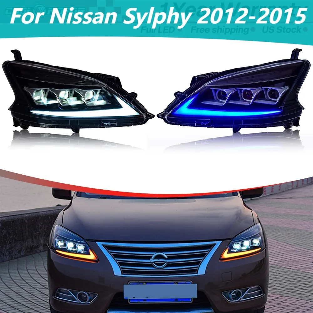 

LED Turn Signal Dynamic Headlights Assembly For Nissan Sylphy 2012-2015 Head