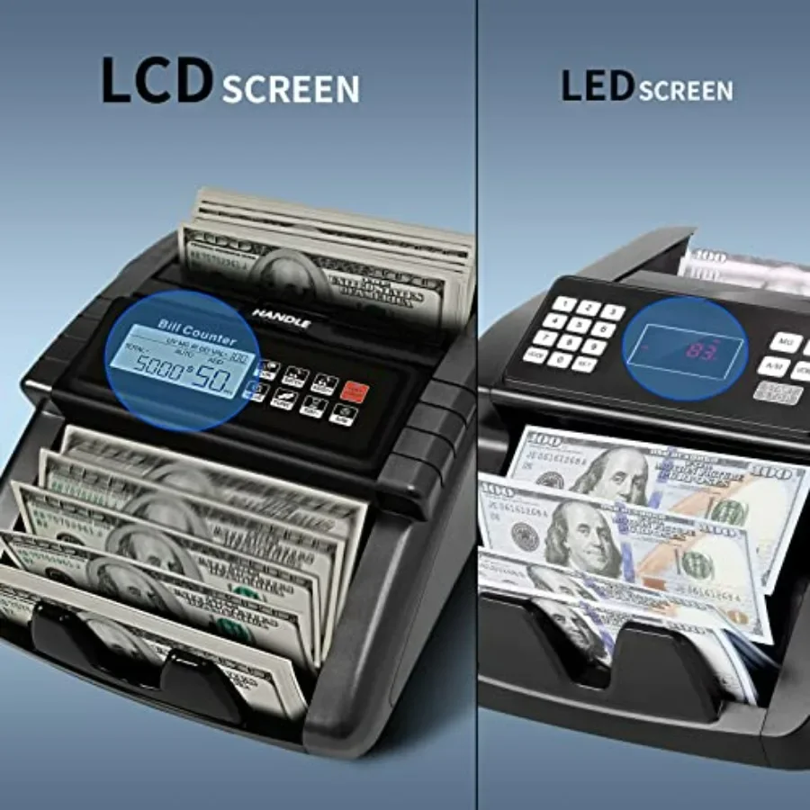AL1000 Money Counter Machine with Value Counting Support for Dollar and Euro Advanced UV MG MT IR DD Counterfeit Detection Feat