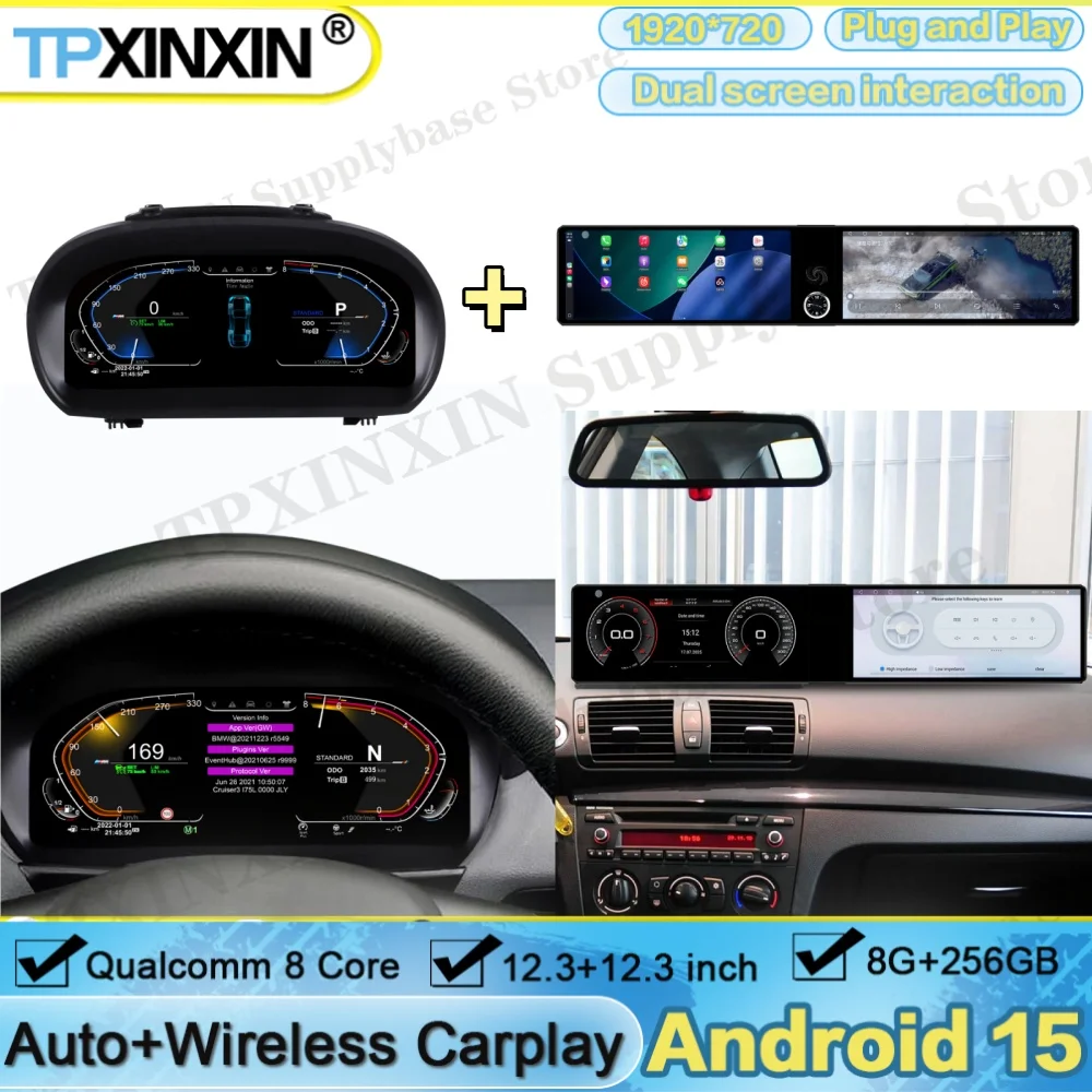 Android Auto para BMW Serie 1 E87 2006~2011, Radio Digital para Auto, Receptor Estéreo, Reproductor Multimedia, Unidad Principal de Navegación