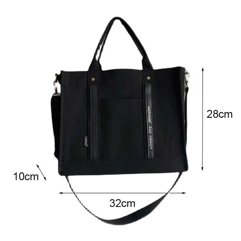 2022 Girls Female Thickened Canvas Shoulder Bag College Student Portable Schoolbag Computer Handbag Crossbody Bags