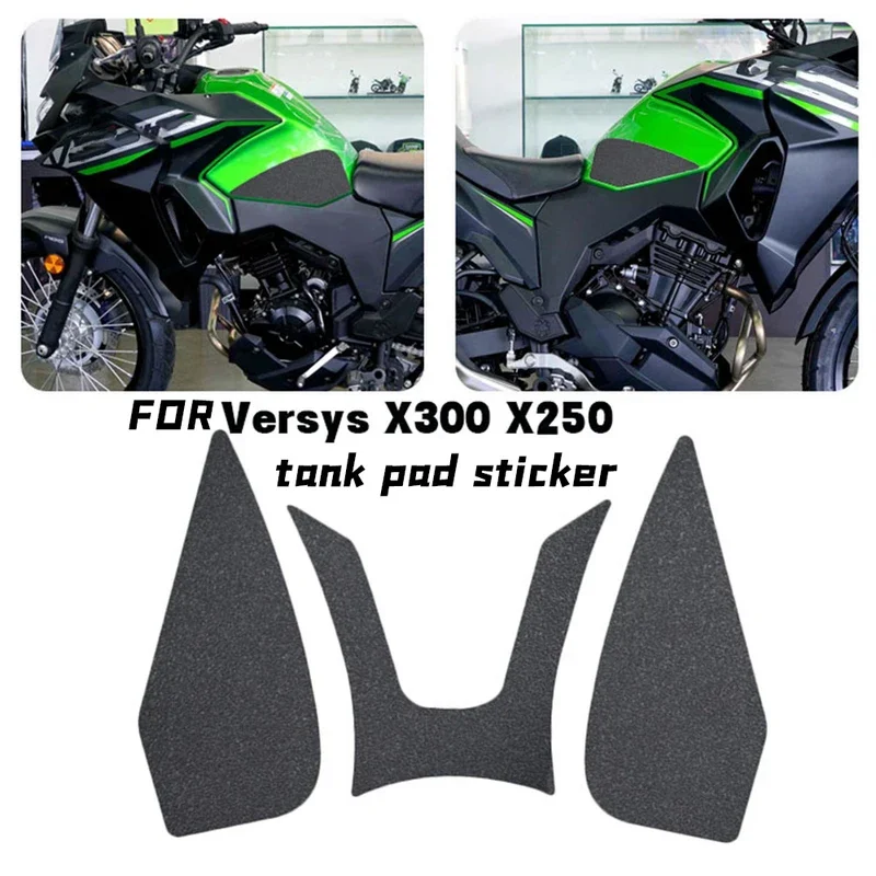 For Kawasaki Versys X300 2017-2020 Motorcycle Anti Slip Fuel Oil Tank Pad Side Knee Grip Decal Protector Sticke