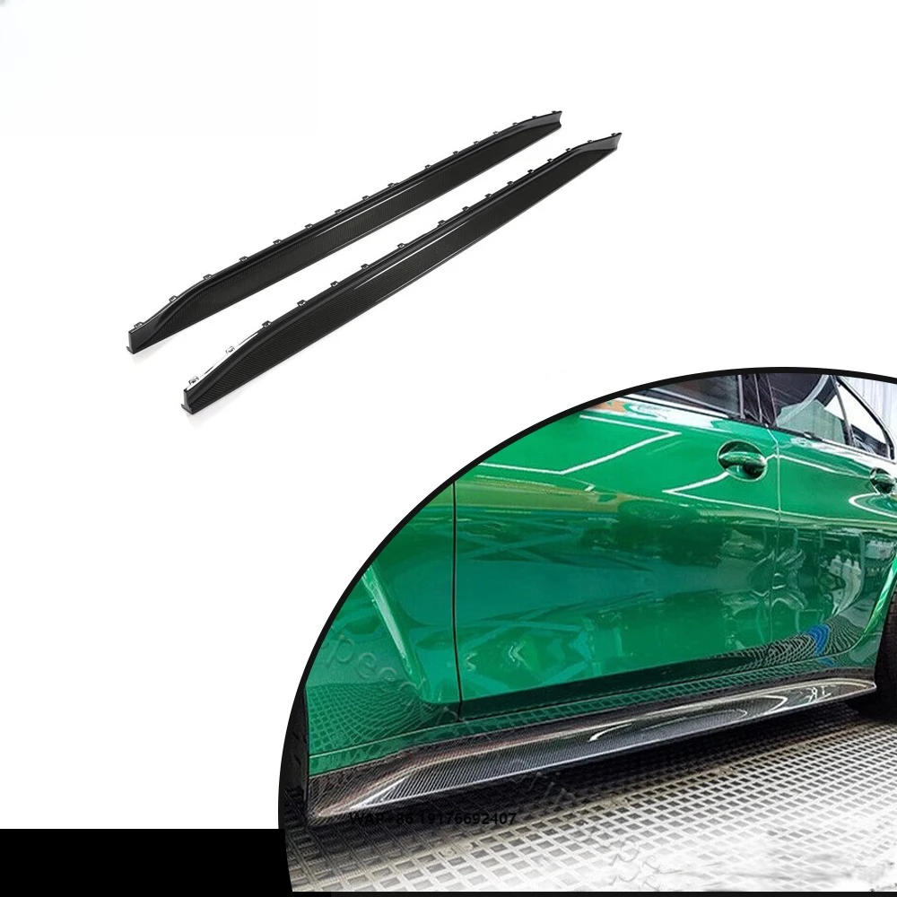 

Prepreg Dry Carbon Fiber G80 M3 Side Skirts Extension forBMW NEW M3 2021 2022